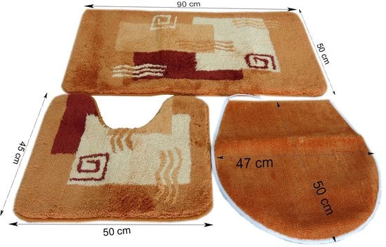 Set di asciugamani per bagno 3 pezzi - Accessori bagno terra