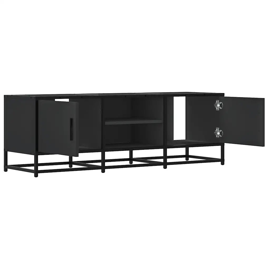 Mobile TV | Armadietto TV | Mobile Porta TV Nero 120x35x41 cm in Truciolato e Metallo