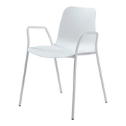 Sedia da pranzo 80 x 58 x 52 cm bianca 03_0009204