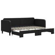 Divano letto | Sof¨¤ letto | Letto singolo Estraibile Nero 80x200 Tessuto