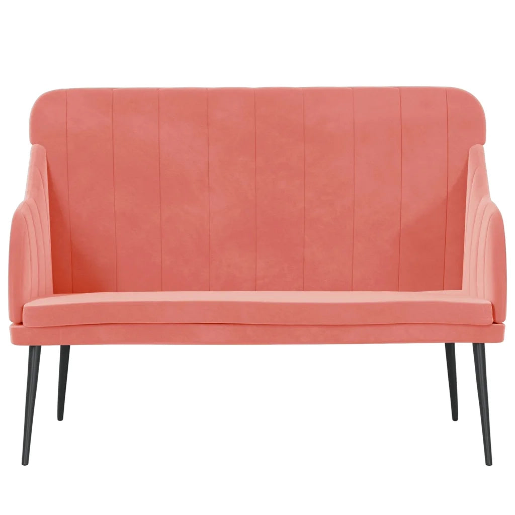 Panca Rosa 110x76x80 cm in Velluto 351467