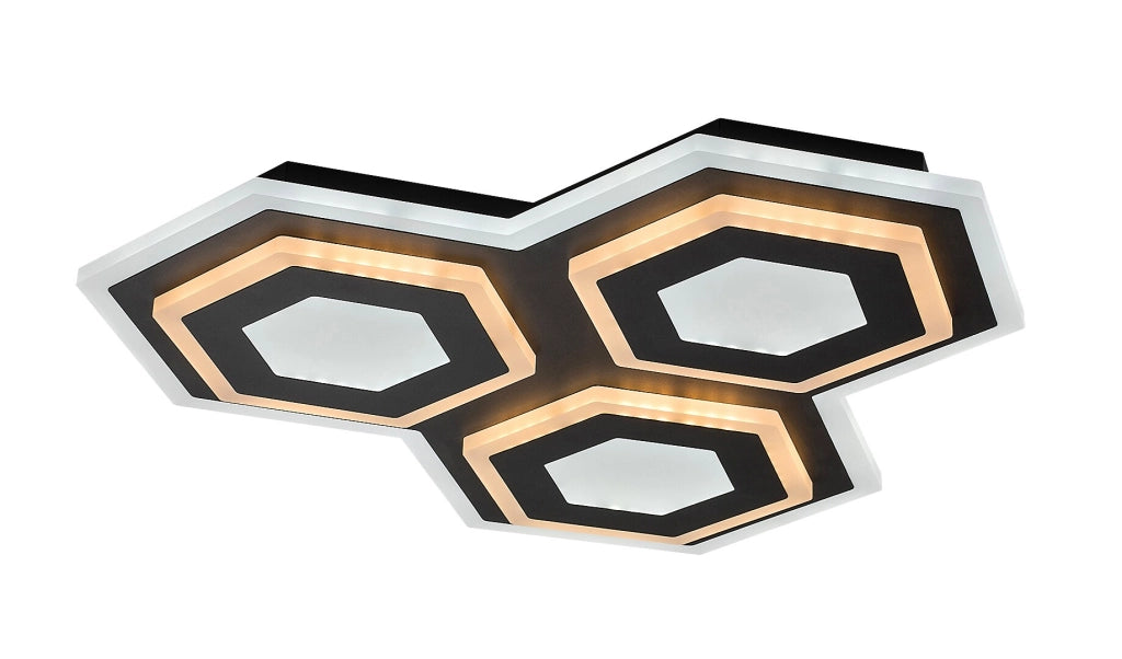 Plafoniera LED Rabalux Bitsi nera 43cm 72W telecom.