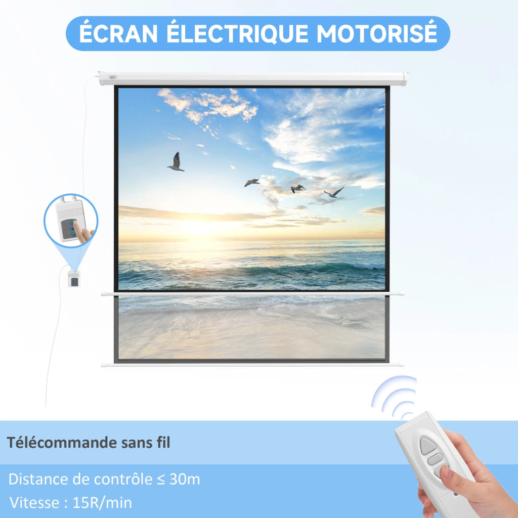 Telo da proiezione 96 pollici 4K HD ¨C Zephmum ¨C Bianco 195x182x8 cm