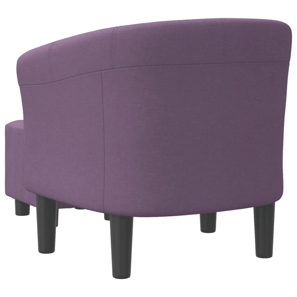 Poltrona Cabriolet con Poggiapiedi Viola in Tessuto 356440