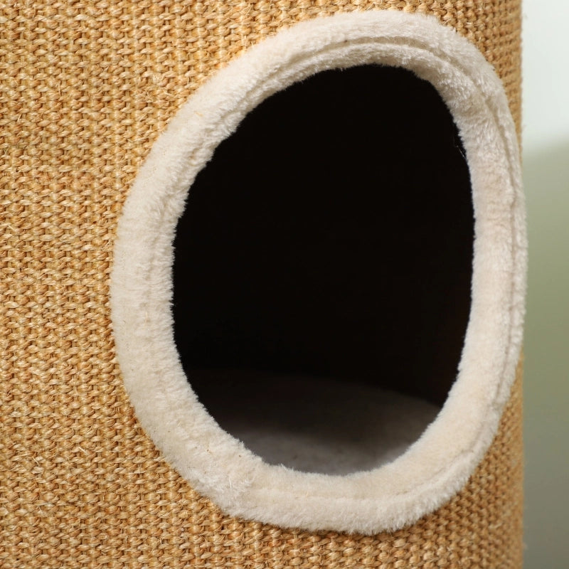 TIRAGATTO Ø35 x 60H cm in poliestere Marrone-Beige