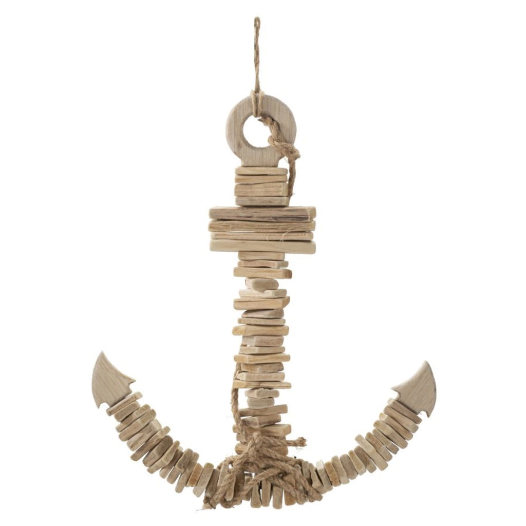 Decorazione in Metallo e Legno Ancora, Marrone, Legno, 39x7x46 cm