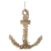 Decorazione in Metallo e Legno Ancora, Marrone, Legno, 39x7x46 cm