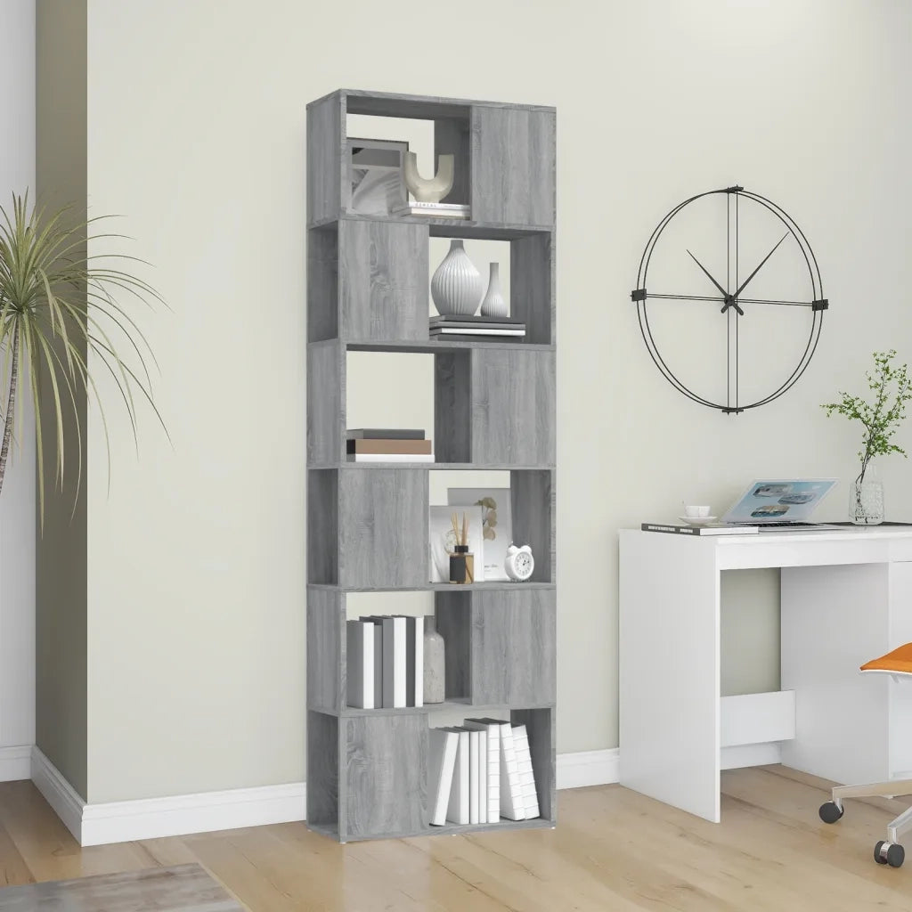 Libreria/Divisorio Grigio Sonoma 60x24x186 cm 816033