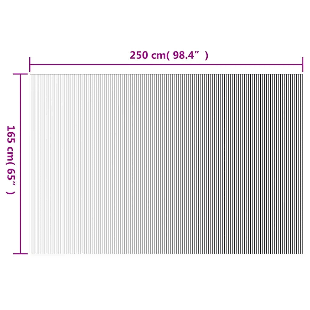 Divisorio per Stanza in Bambù Grigio Larghezza 250 cm Altezza 165 cm 244611