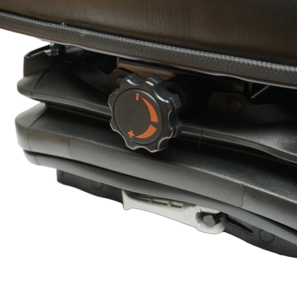 Sedile universale regolabile per trattore con cintura di sicurezza, braccioli e sospensione meccanica 830x610mm
