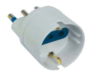 ADATTATORE 2P+T CON PRESA SCHUKO BIANCA- - spina 16A bianco - 20 pezzi SYNTESY