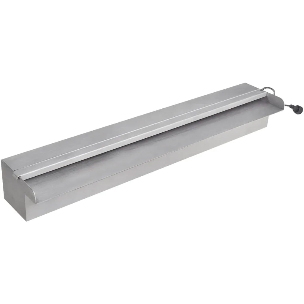 Cascata per Laghetto Rettangolare con LED in Acciaio Inox 60 cm cod mxl 74022