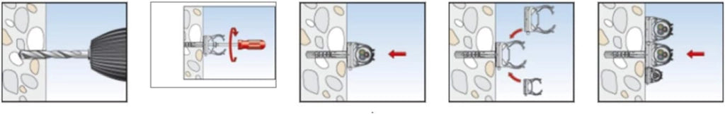 FISSATUBO CHIUSO IN NYLON - Ø 50 - 1 confezioni - FISCHER