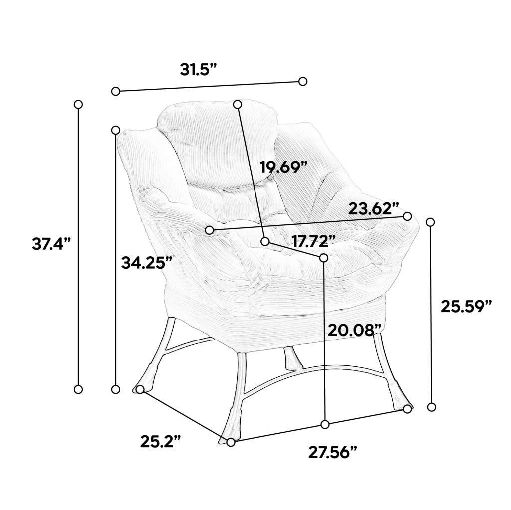 poltrona con pouf e tasca laterale; sedia ergonomica in acciaio; verde chiaro