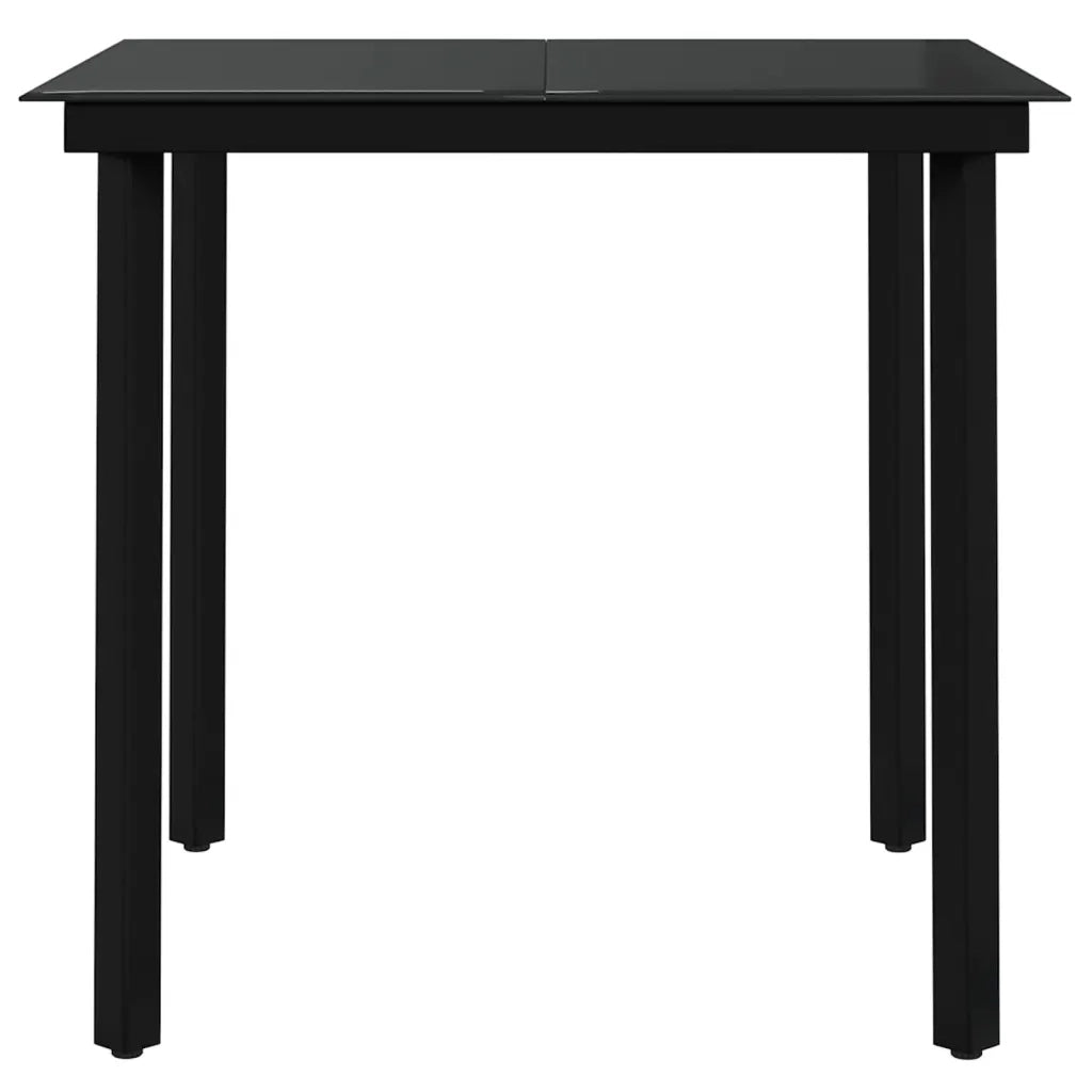 Set da Pranzo da Giardino 3 pz con Cuscini Nero 3099479