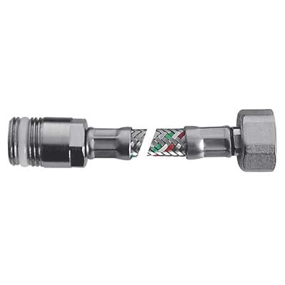 FLESSIBILE FLEXCORE MF PROLUNGATO PARIGI - INOX 304/PE-RT + GUARNIZIONE 1/2MF CM 50- 5 pezzi