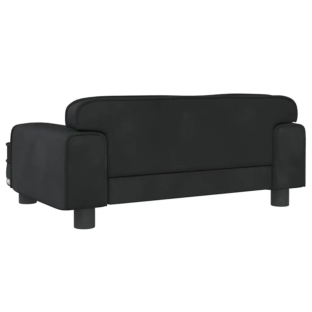 Divano per Bambini-Sofa-Divanetto Nero 70x45x30 cm in Velluto