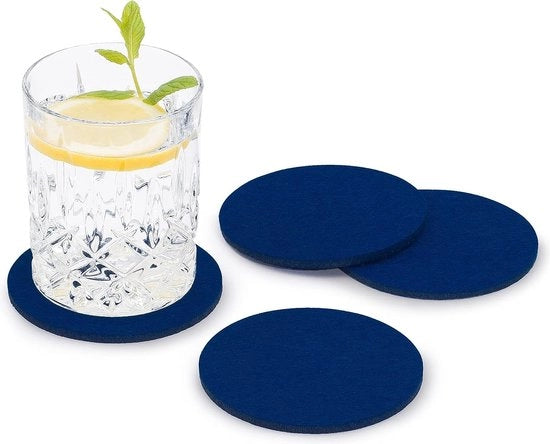 Sottopanchine in veltro di circa 8 pezzi (colore selezionabile) blu scuro - sottopanchine in veltro per tavolo e bar come sottopanchine per bicchieri e bicchieri