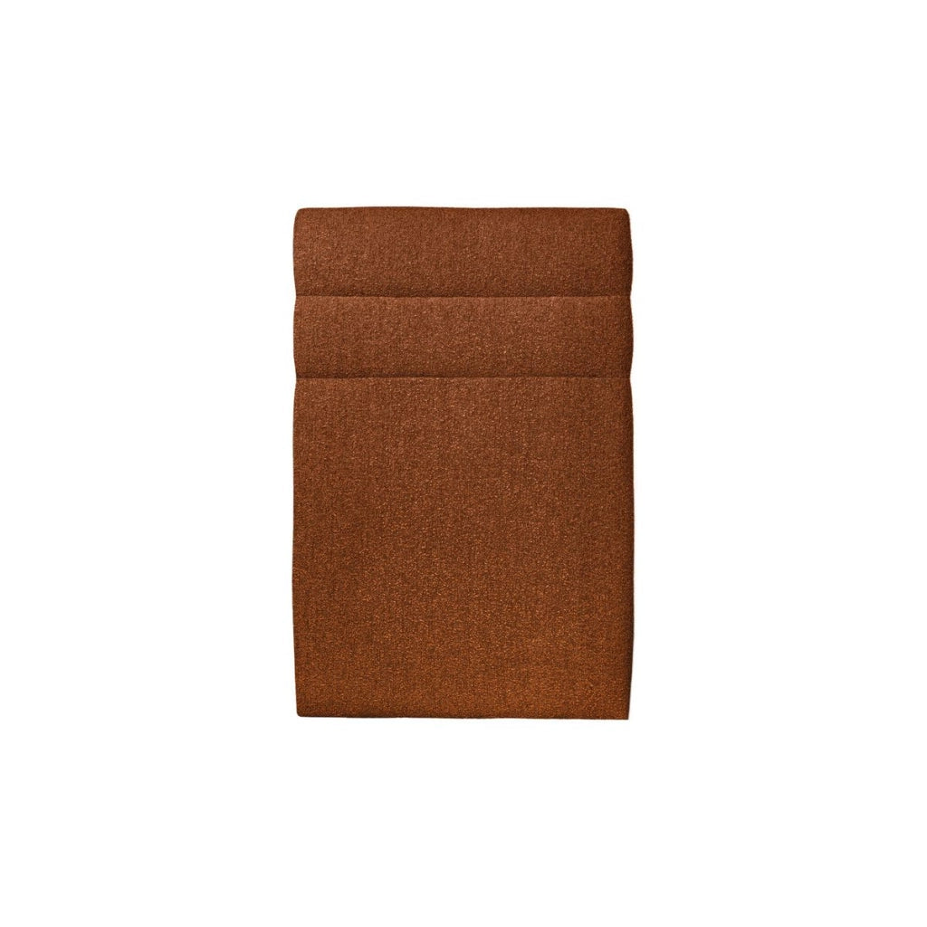 Letto 90x190 cm con testiera in linea - tessuto bouclé