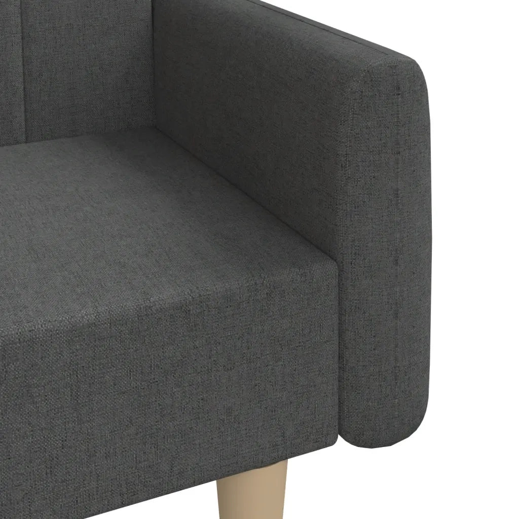 Divano letto | Sof¨¤ letto | Letto singolo a 2 Posti Grigio Scuro in Tessuto