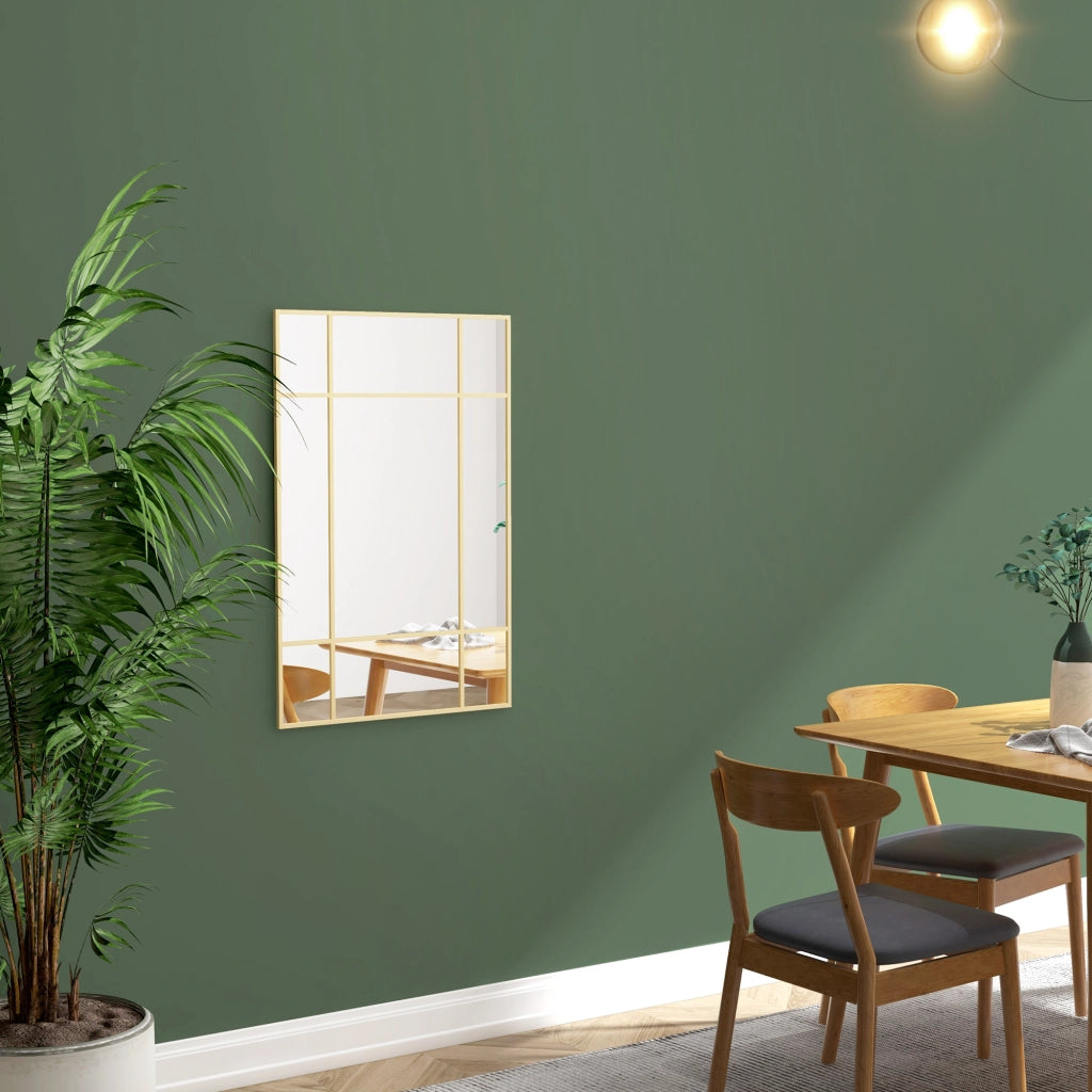 Specchio Decorativo Parete Rettangolare ¨C Minimal ¨C Dorato 90x60 cm