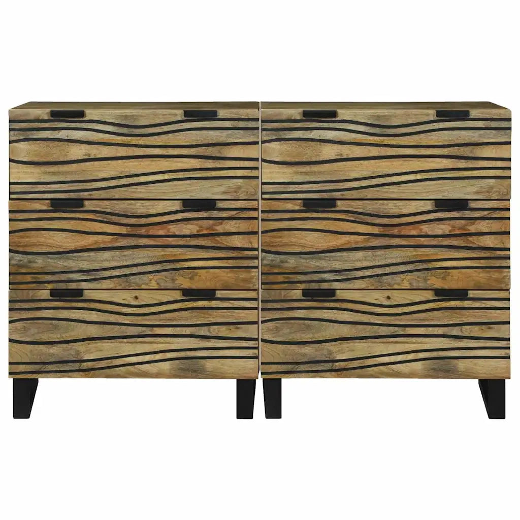 Set di Credenze 2 pcs Naturale 120 x 33,5 x 75 cm 3310040
