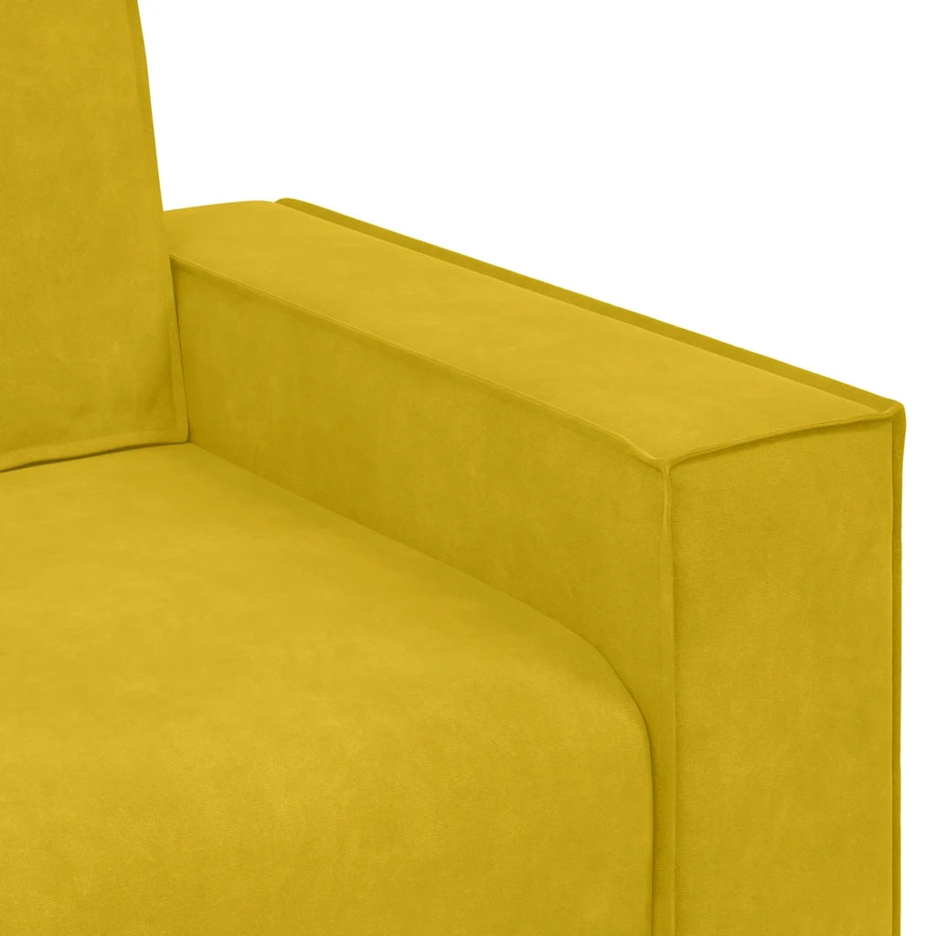 Divano a 2 Posti giallo 180x78x84 cm in Velluto 4105026