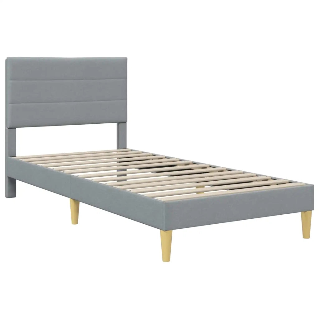 Struttura del letto-Giroletto Grigio Chiaro 100 x 200 cm Tessuto 264425