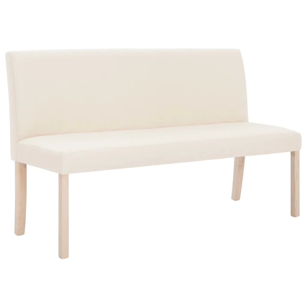 Panca-Sgabello 139,5 cm Crema in Poliestere