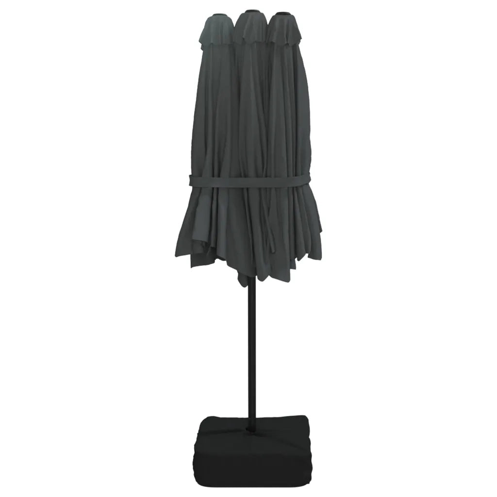 Ombrello | Parasolne a Doppia Testa con LED Antracite 449x265 cm