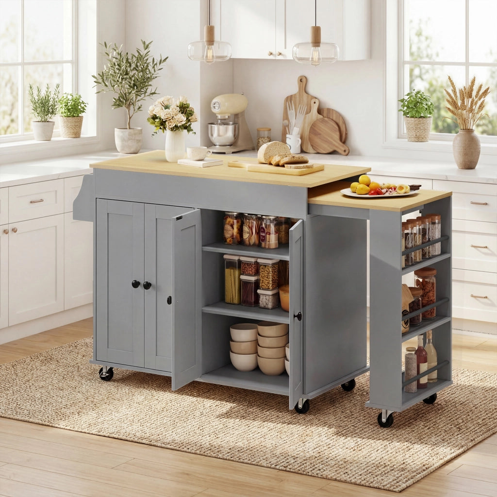 Isola Cucina con Ruote ¨C Minimal ¨C Grigio