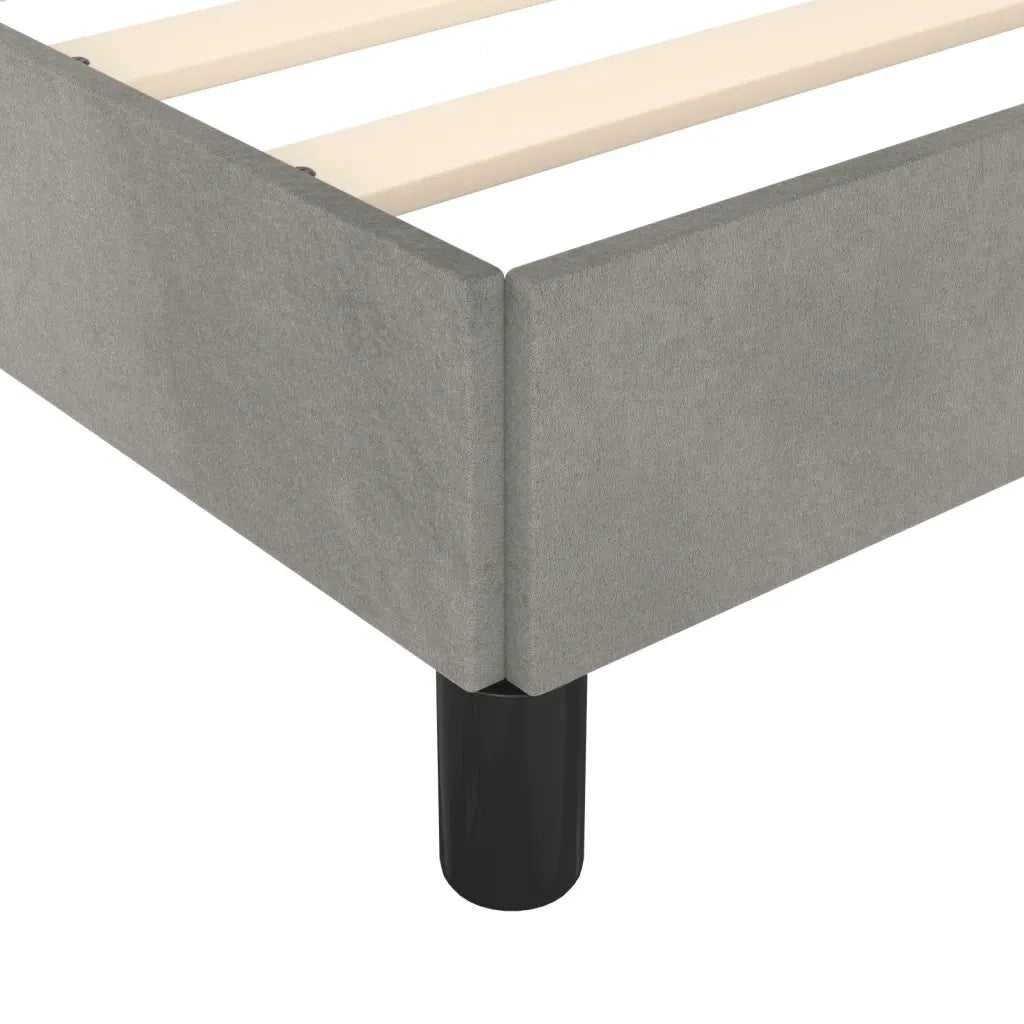 Giroletto senza Materasso Grigio Chiaro 80x200 cm Velluto 3125721