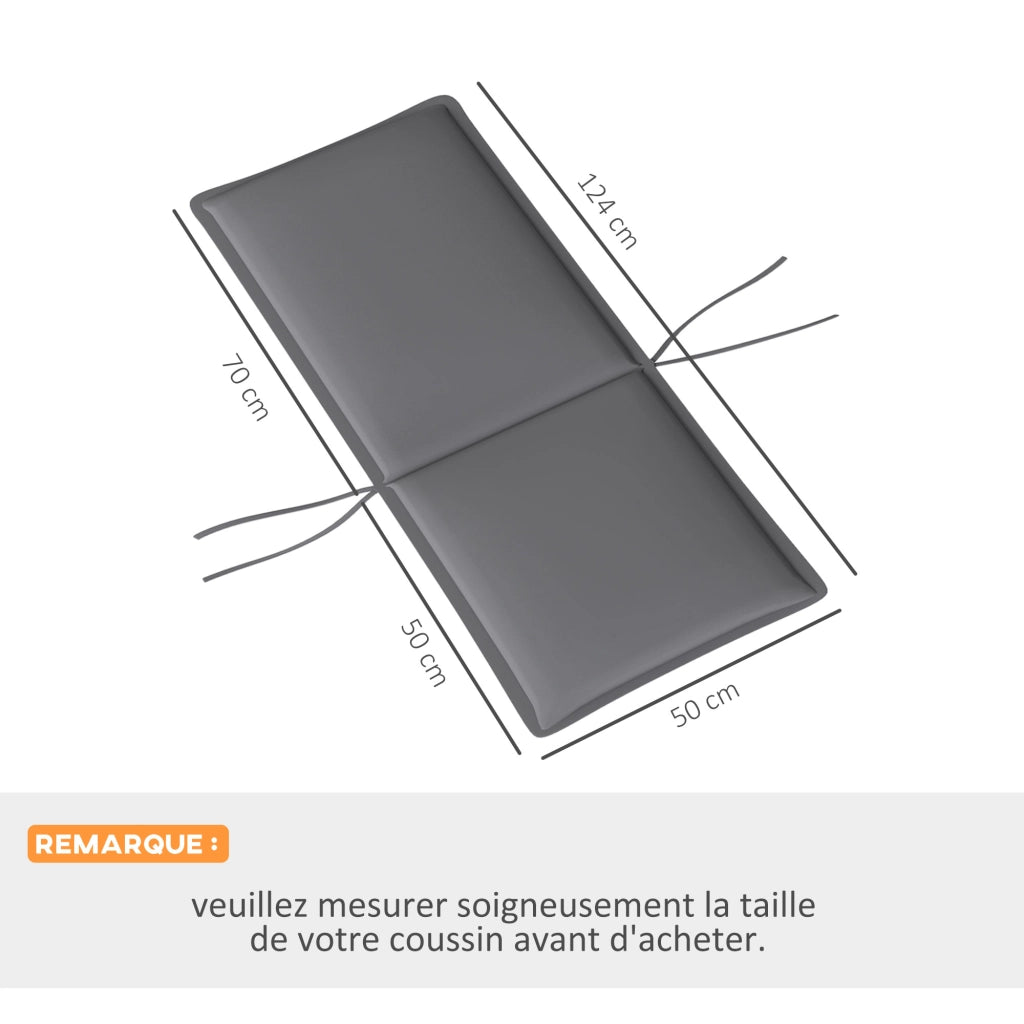 Cuscini per sedie da giardino ¨C zephmum ¨C 4 pezzi grigio 124x50x5cm