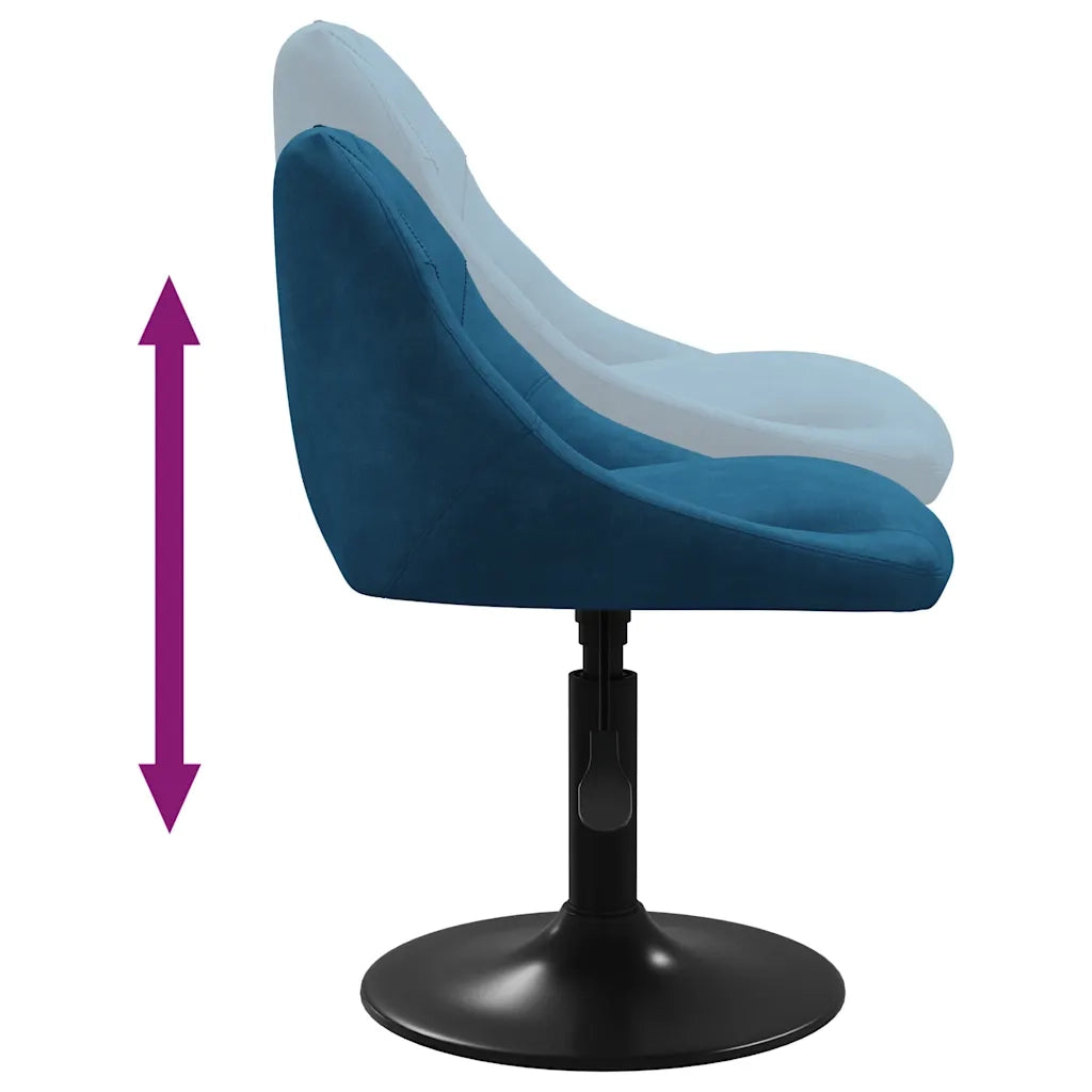 Sgabello da Bar Blu in Velluto 335320