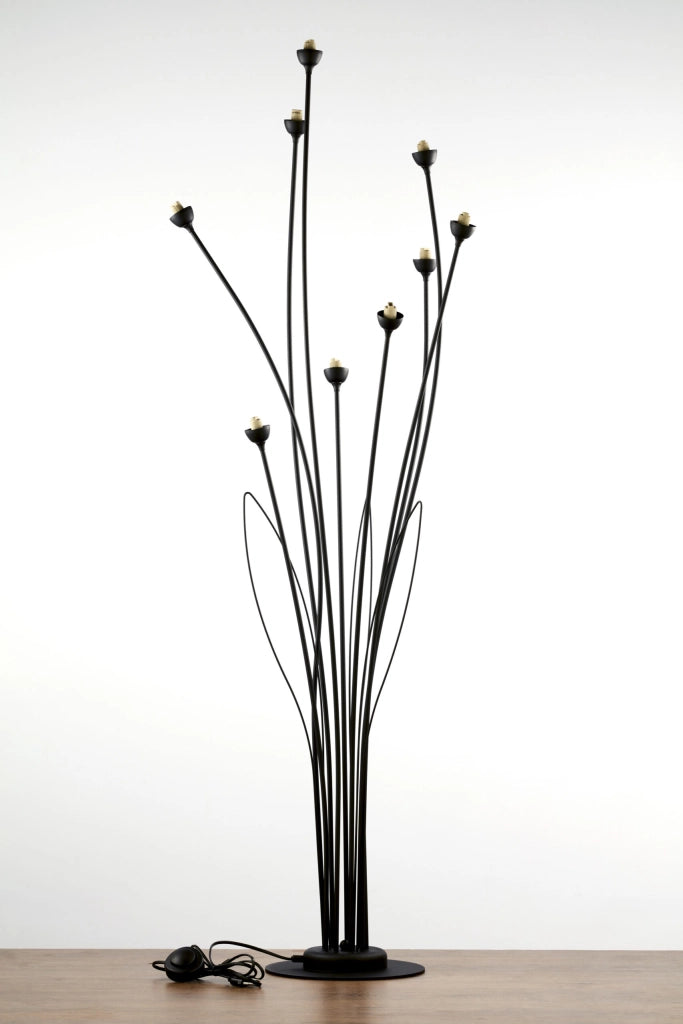 Lampada da terra GLORIOSA nera opaca 160cm 9xG9 Jupiter