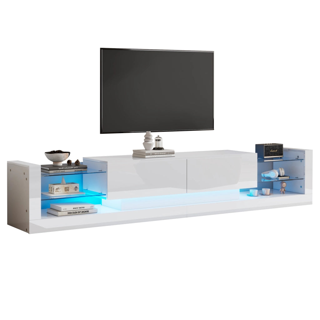 Cassettiera per TV bianca in truciolato lunghezza 181 cm