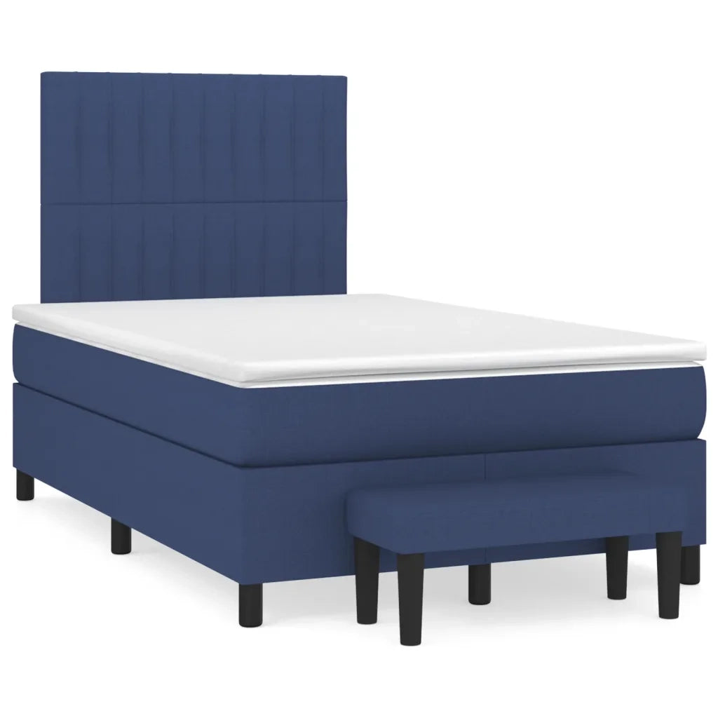 Giroletto a Molle con Materasso Blu 120x200 cm in Tessuto 3136747