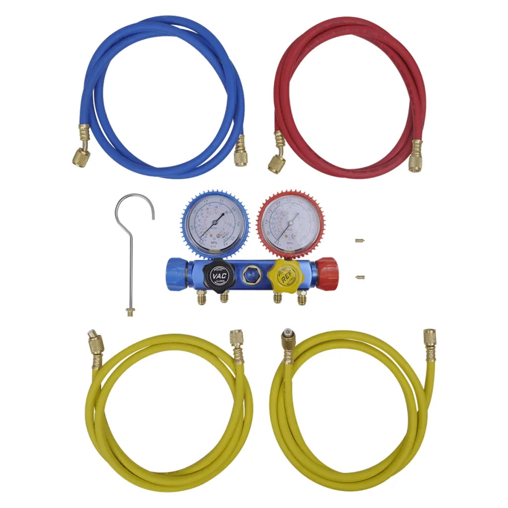 Set Manometro a 4 Vie per Condizionatore d'Aria cod mxl 8995