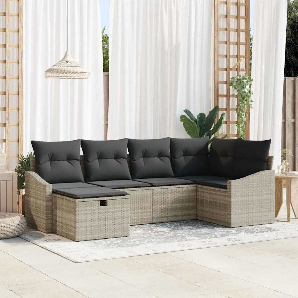 Set di divani con cuscino 6 pcs polyrattan 3360613