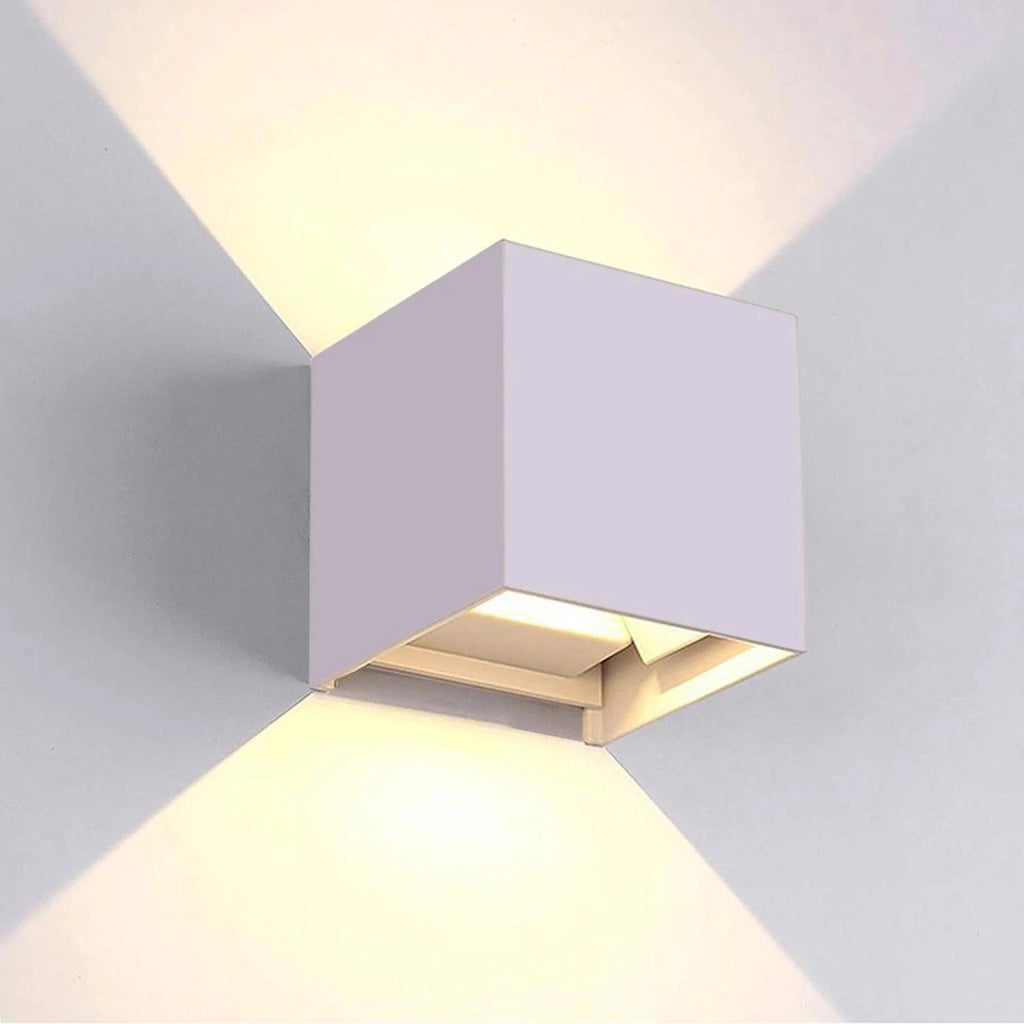 Applique cubo LED 40W doppio fascio luce esterni IP65 applique orientabile facciata ingresso giardino 4000 lumen 230V BIANCO 4000K
