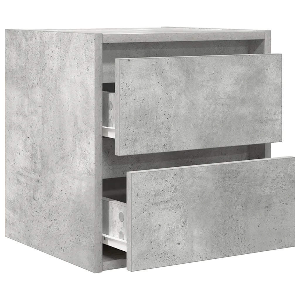Comodino a Muro Grigio Cemento 38x34x40 cm 861253