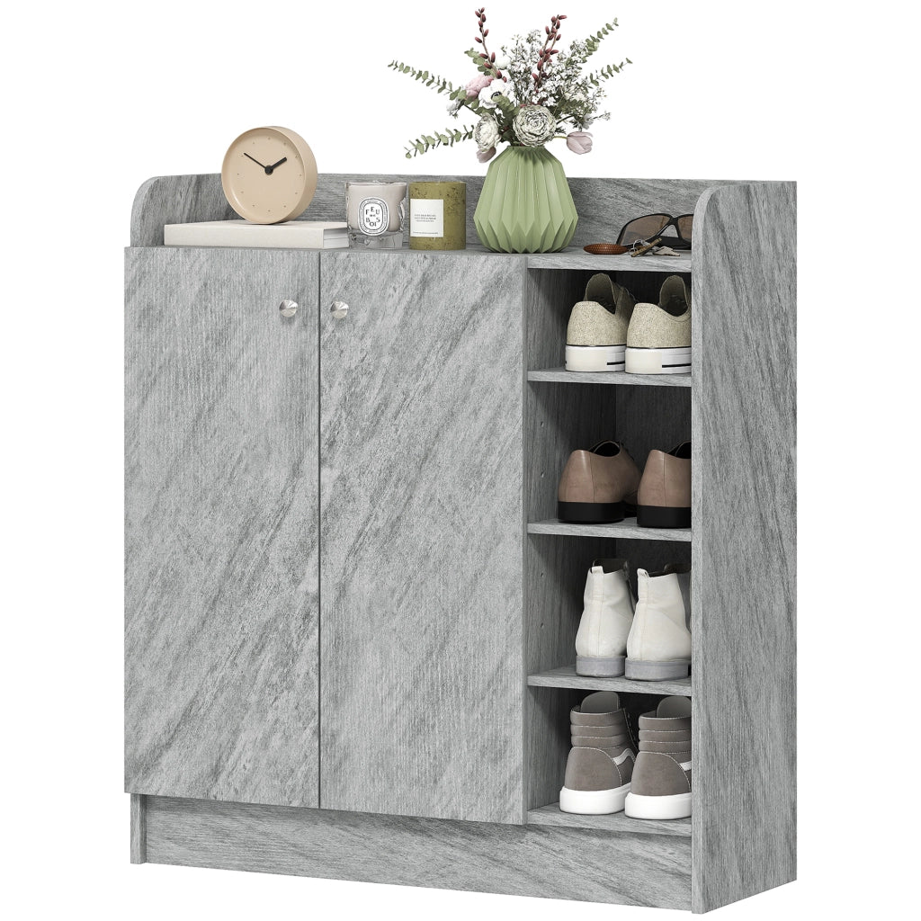 Scarpiera con ante e ripiani regolabili ¨C Minimal ¨C Bianco 80x30x100 cm