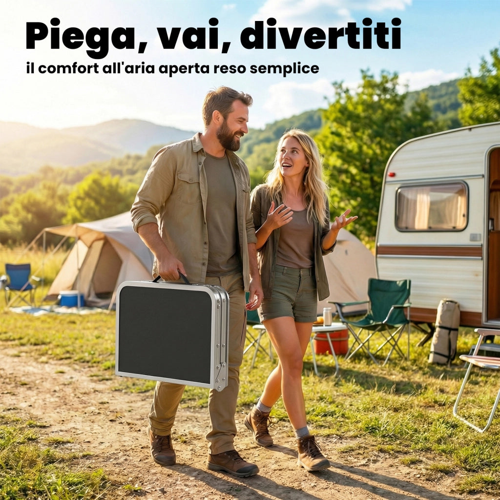 Tavolo Pieghevole ¨C Minimal ¨C Nero 60x60 cm