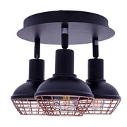Plafoniera Milagro Logan ML4612 3xE14 nero/oro metallo