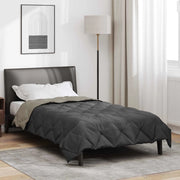 Duvet Estivo Grigio chiaro e Antracite 200 x 140 cm Microfibra 42025513