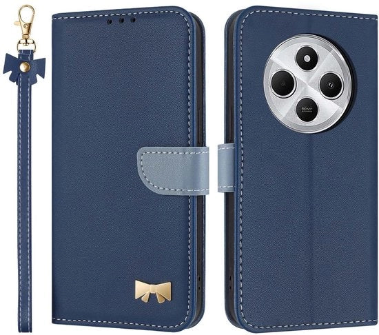Custodia in pelle per Xiaomi Redmi 14C 4G con blocco RFID e funzione di riposo