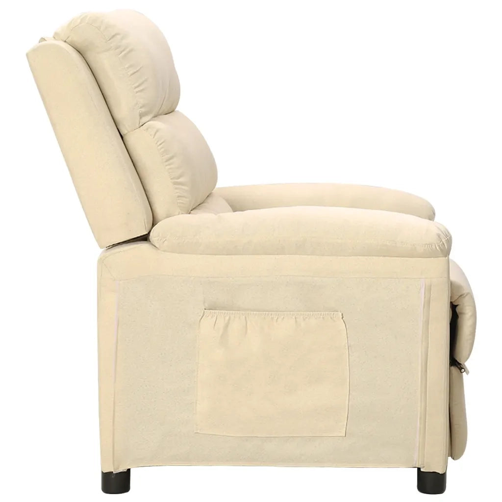Poltrona Reclinabile in Tessuto Crema 342348