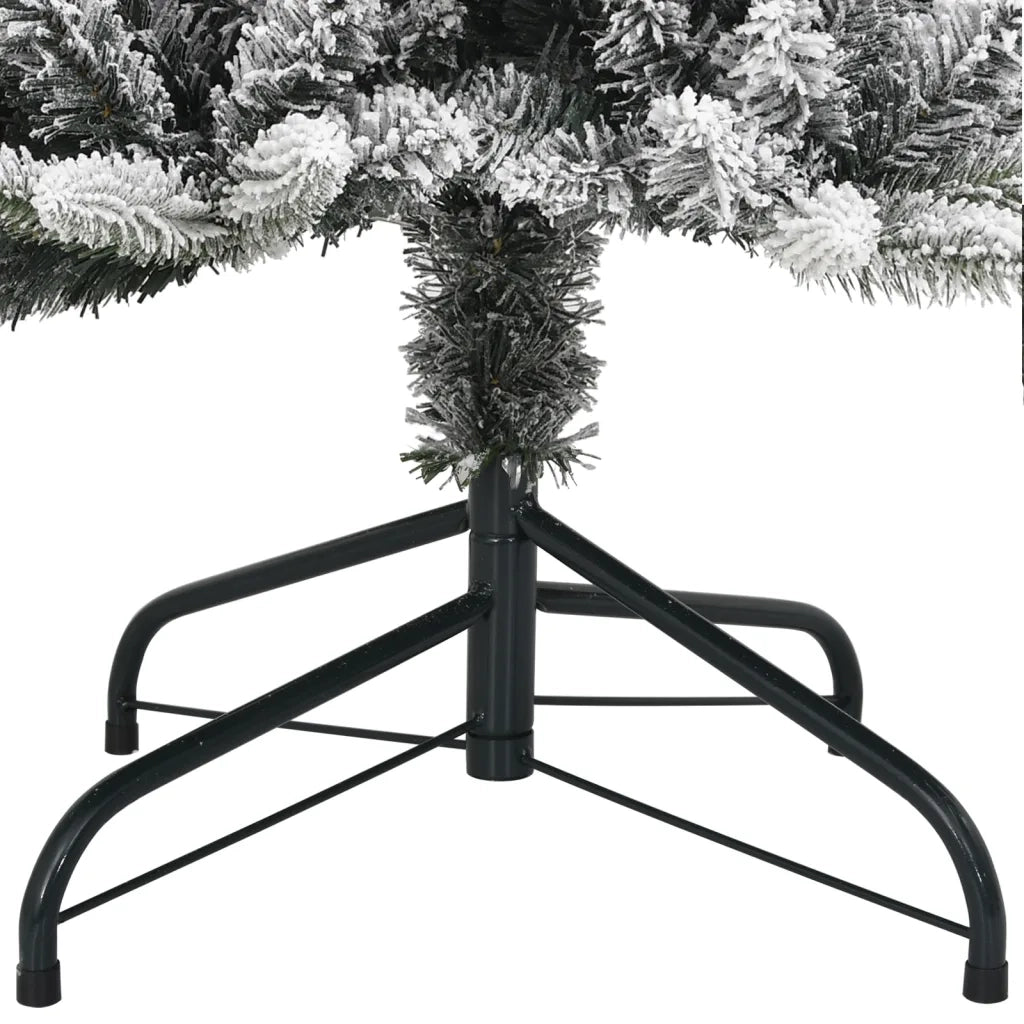 Albero di Natale Artificiale con 150 LED e Neve Fioccata 150 cm 3315764