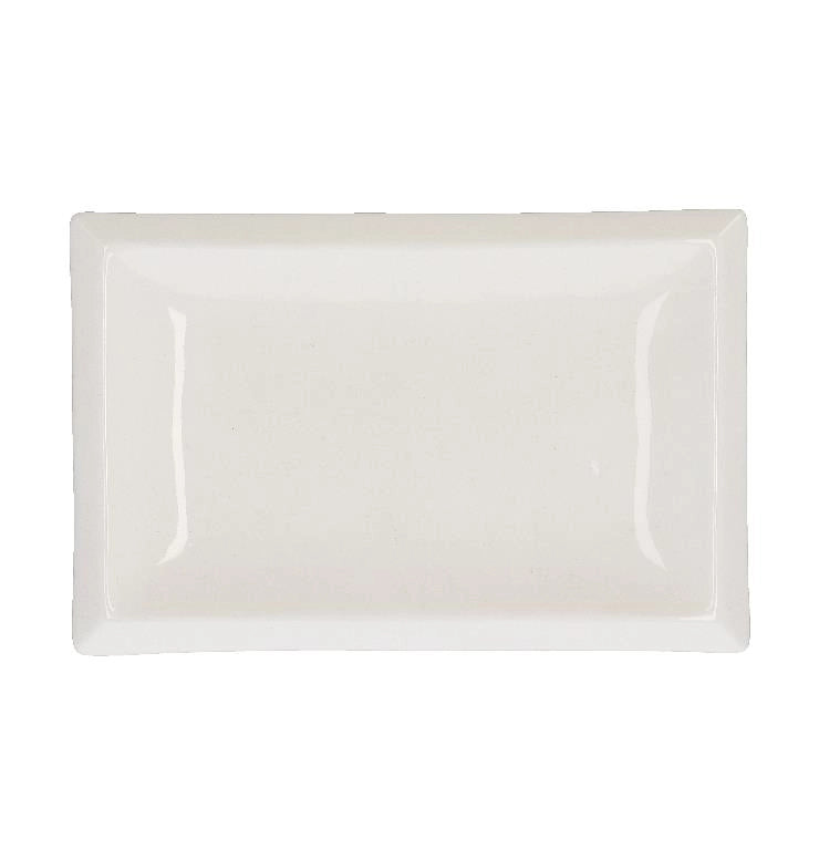 Vassoio Piatto in Ceramica Bianco Rettangolare 26 x 17 cm