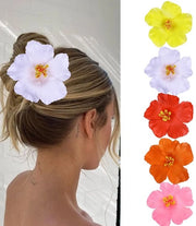 Accessori per capelli 5 pezzi - Fiori hawaiani - Fiori artificiali - Accessori per capelli femminili - Ideali per il matrimonio - Prodotto manuale con design unico